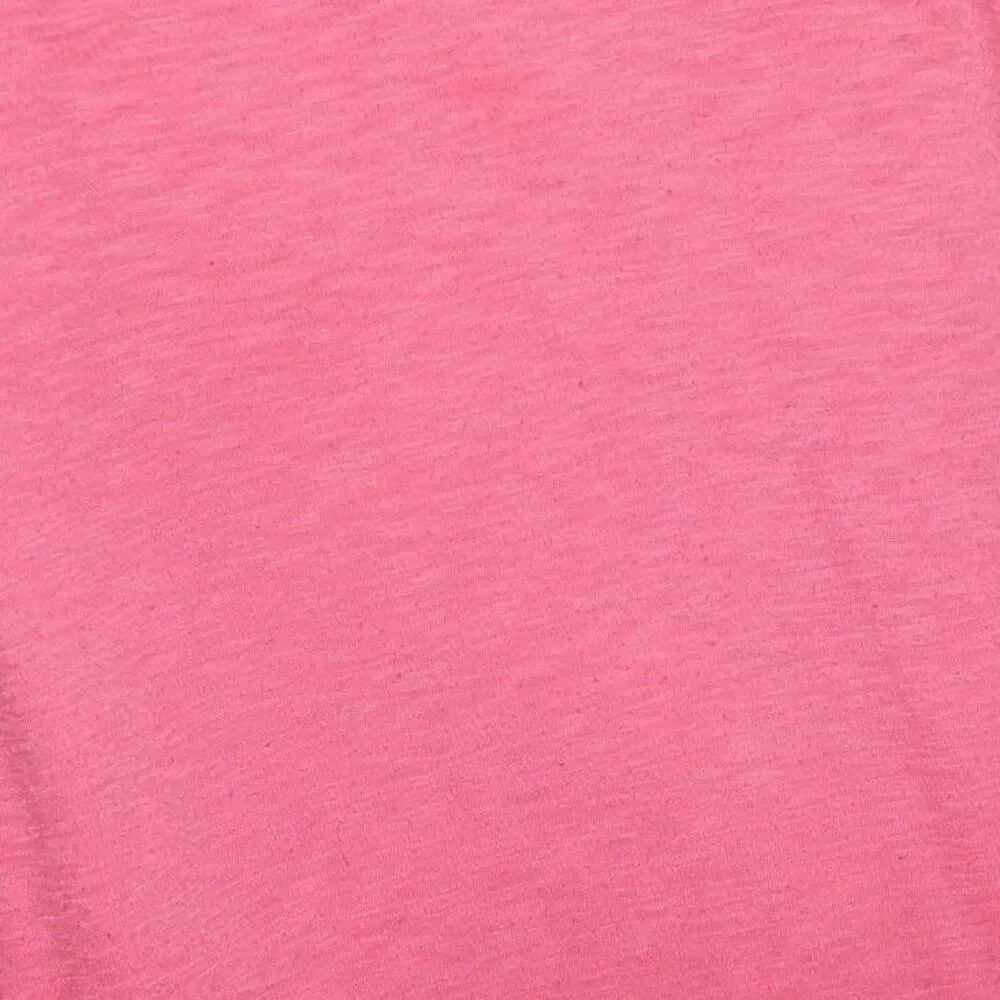 Justice Girls Size 8 Light Pink Long Sleeve Top w/ Lace Shoulder & Pocket Detail